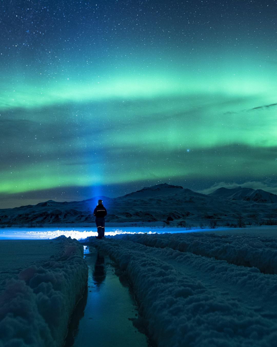 Picture of the Northern Lights in Iceland