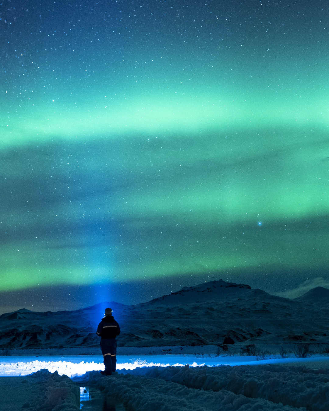 Northern Lights dancing in the sky of Lapland