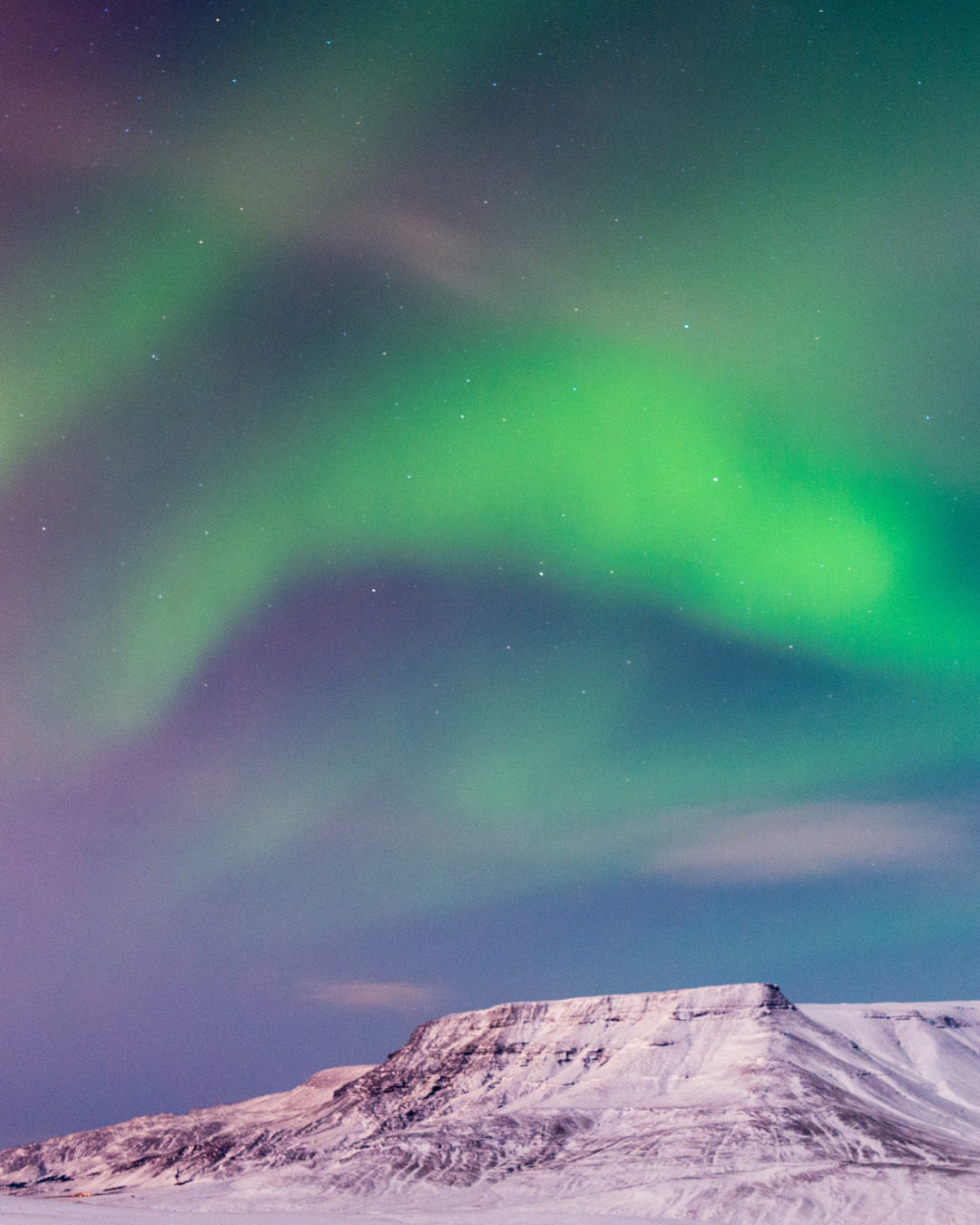 Northern Lights painted the sky of Svalbard