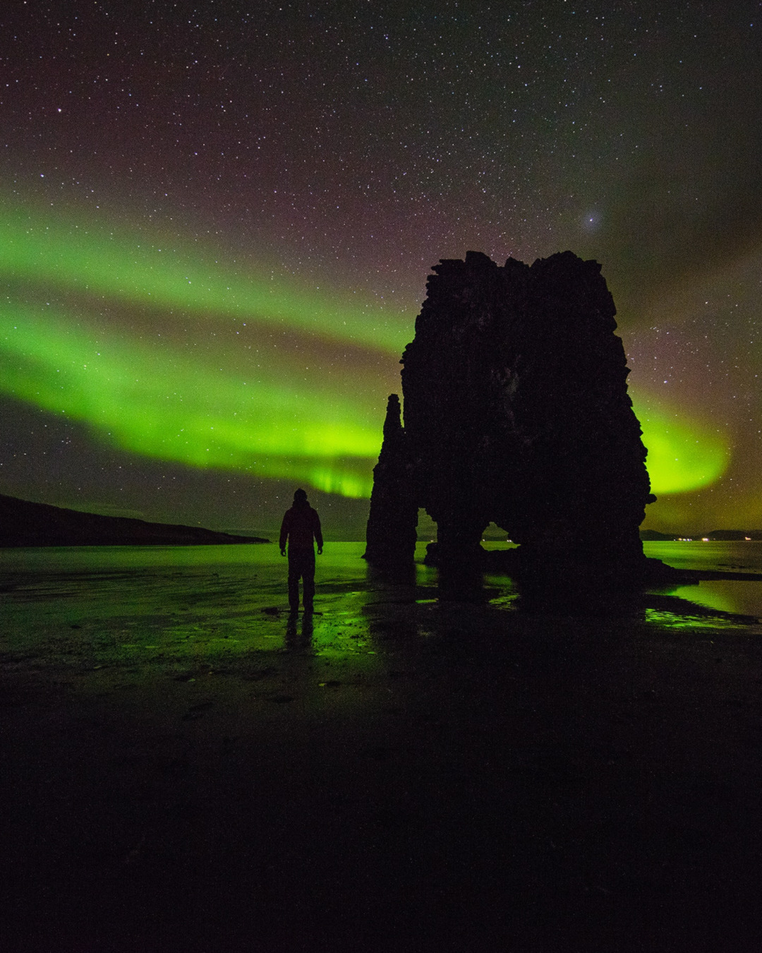 Spotting the Northern Lights by Hvítserkur